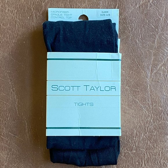 5/$25❣️ Scott Taylor Black Tights A/B - Picture 1 of 6